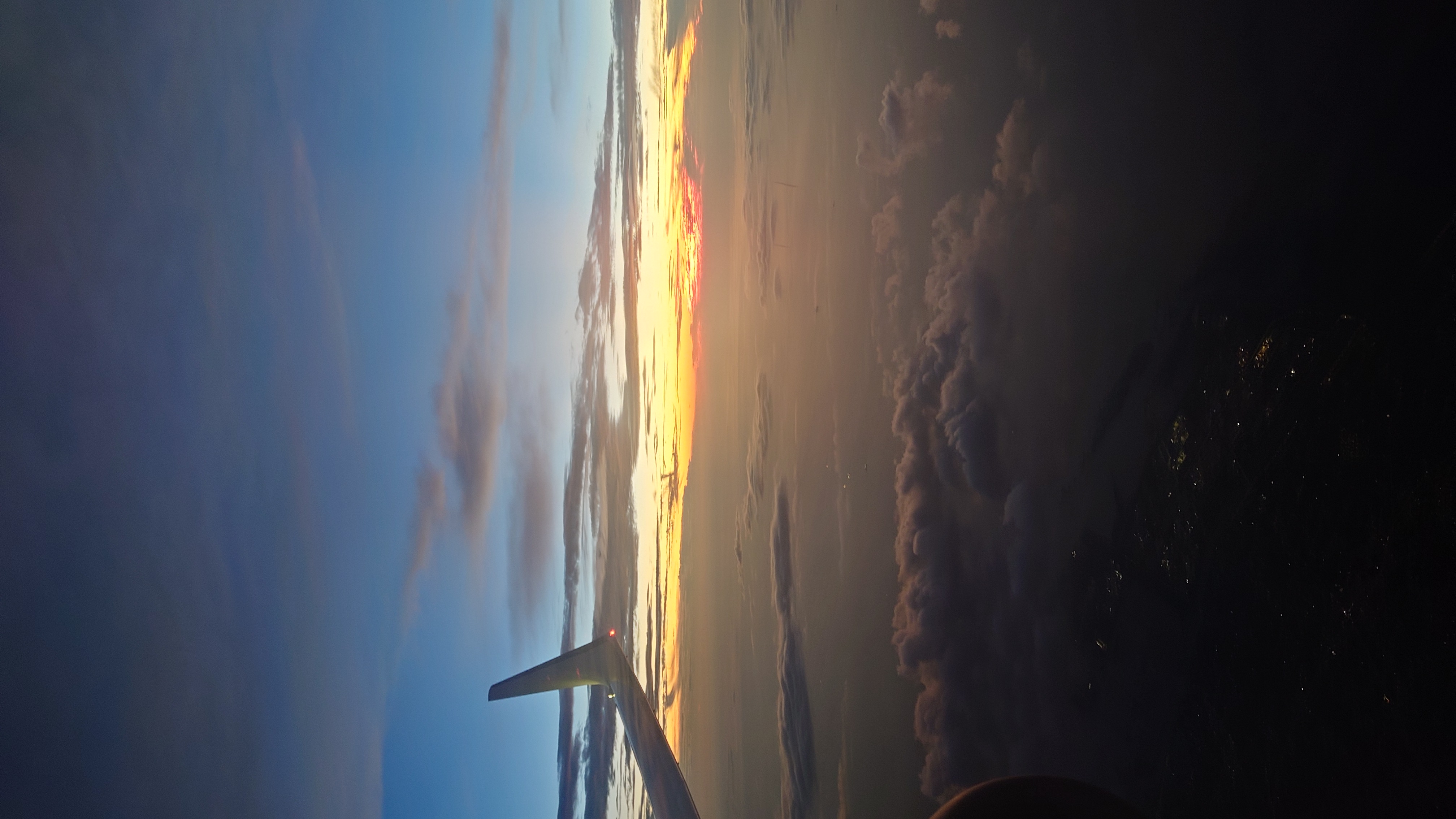 Aerial view of manufacturing sunset